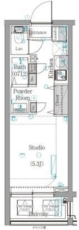 ビーシティアパートメント立川TAPPの物件間取画像